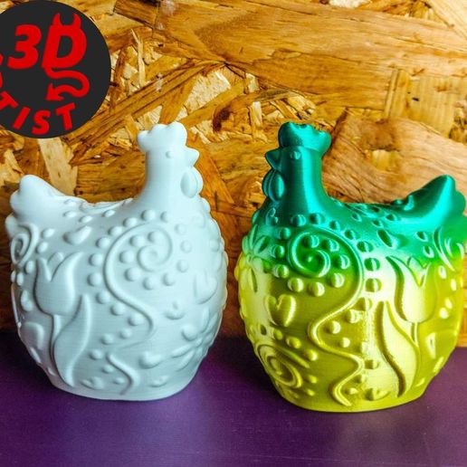 Húsvéti Tyúk Mintás Figura