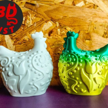 Húsvéti Tyúk Mintás Figura