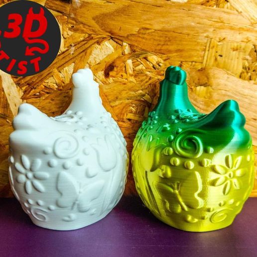 Húsvéti Tyúk Mintás Figura