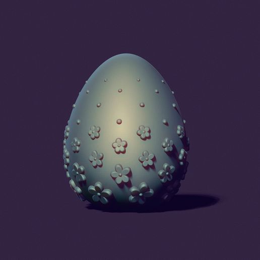 Húsvéti tojás forma virágmintával