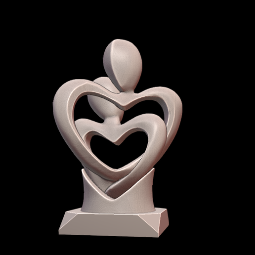 Szív és Szerelem Szobor - Egyedi 3D Nyomtatott Ajándék