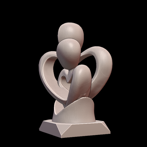Szív és Szerelem Szobor - Egyedi 3D Nyomtatott Ajándék