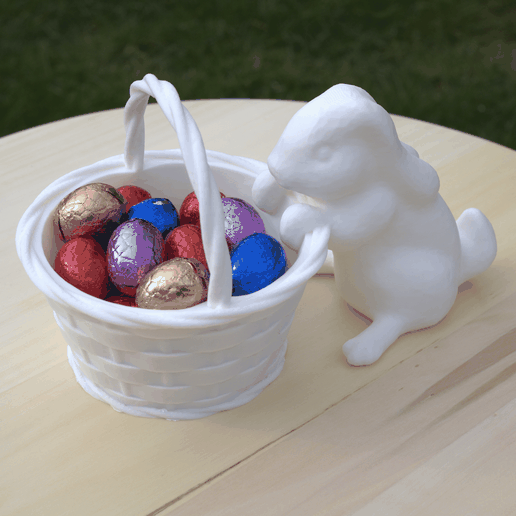 Húsvéti Nyuszi Tojáskosárral