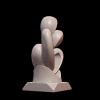 Szív és Szerelem Szobor - Egyedi 3D Nyomtatott Ajándék