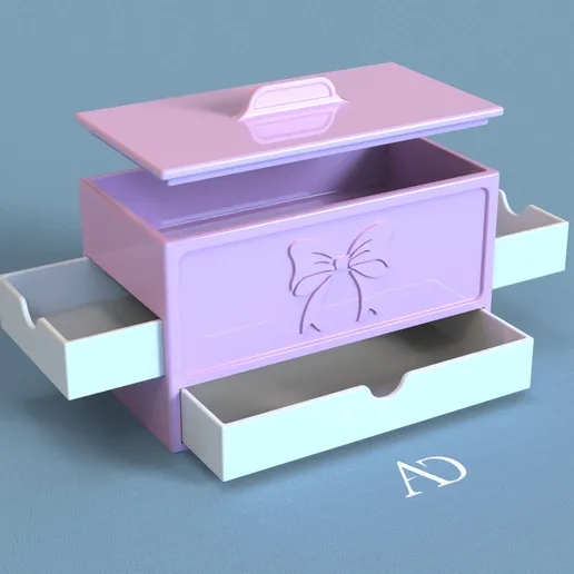 3 fiókos dekoratív tárolódoboz