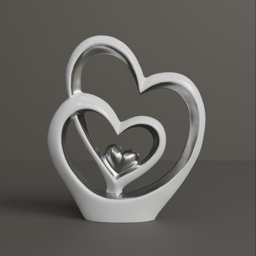 Minimalista Összefonódó Szívek Szobor