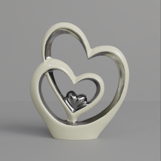 Minimalista Összefonódó Szívek Szobor