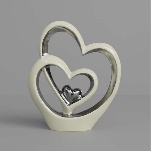 Minimalista Összefonódó Szívek Szobor