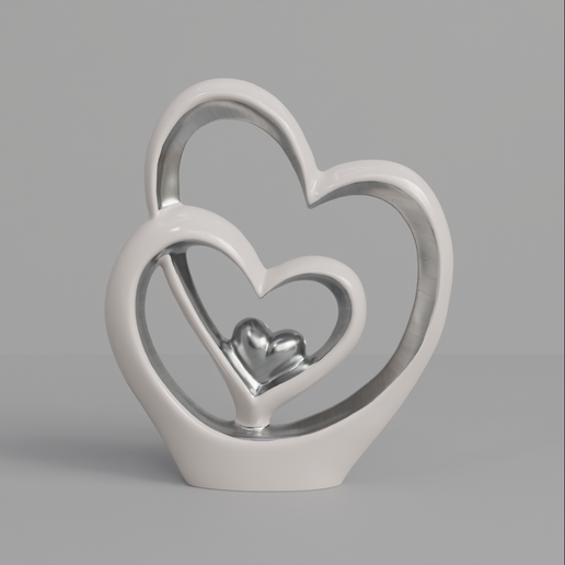 Minimalista Összefonódó Szívek Szobor