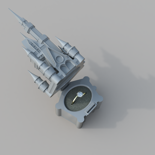 Disney stílusú kastély gyűrűtartó doboz