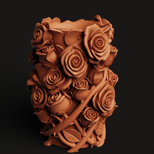 Örök Rózsa Csokor Váza - 3D Nyomtatott Virágdísz