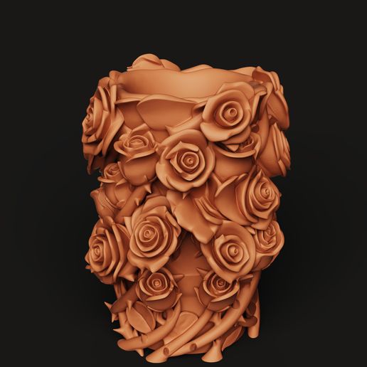 Örök Rózsa Csokor Váza - 3D Nyomtatott Virágdísz