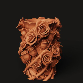 Örök Rózsa Csokor Váza - 3D Nyomtatott Virágdísz