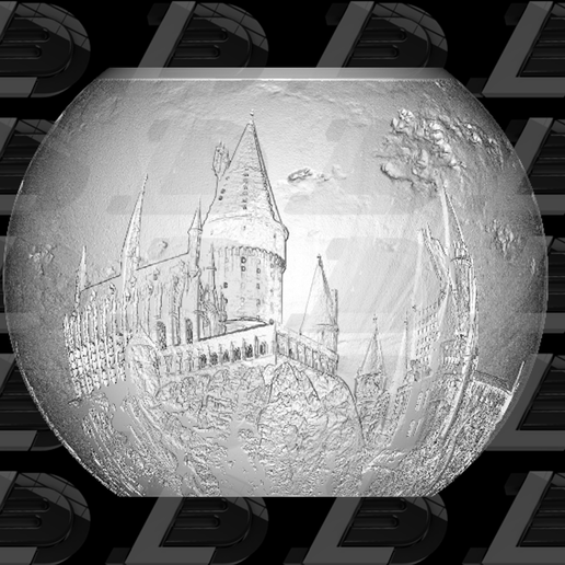 Harry Potter éjjeli fény lithophane (Roxfort kastély)