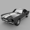 3D nyomtatott 1969 Ford Mustang 350GT modellautó