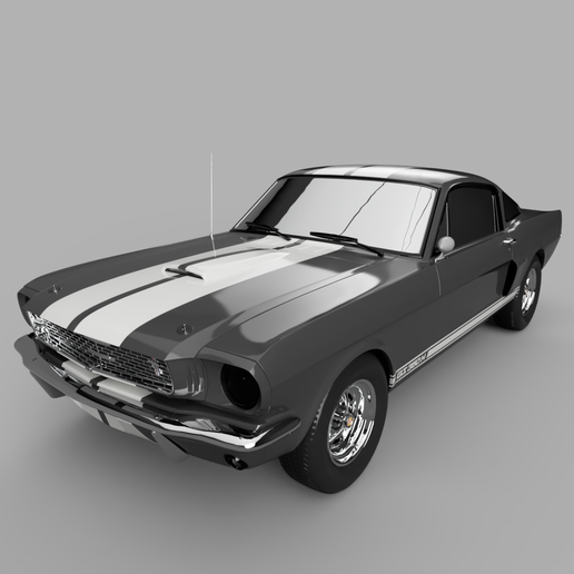 3D nyomtatott 1969 Ford Mustang 350GT modellautó