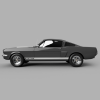 3D nyomtatott 1969 Ford Mustang 350GT modellautó
