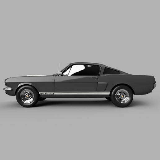 3D nyomtatott 1969 Ford Mustang 350GT modellautó