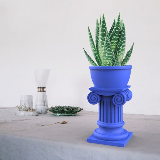 Görög Római Oszlop Virágtartó STL Fájl