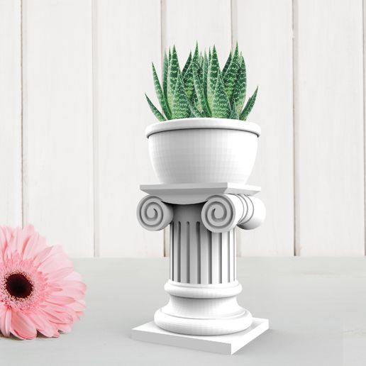Görög Római Oszlop Virágtartó STL Fájl