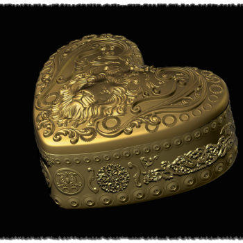 Valentin-napi Díszes Szív Alakú Ajándékdoboz