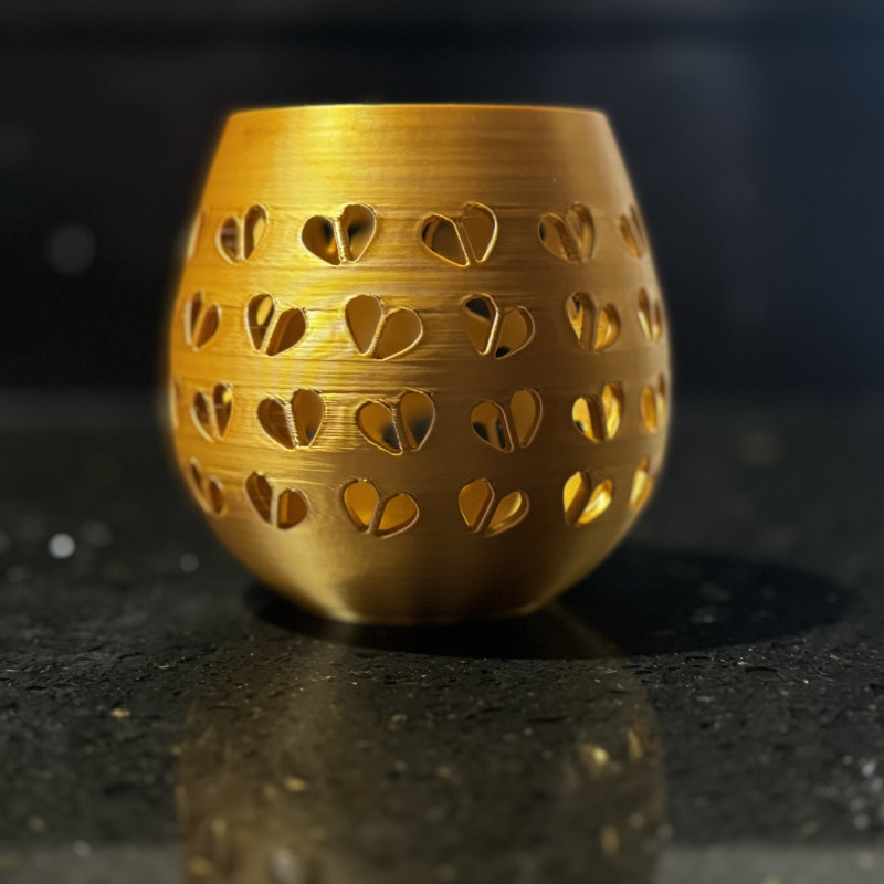 Szív Alakú Nagy Teamécses Tartó