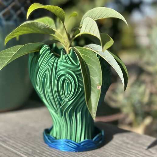 Női Fej Virágtartó Kaspó Vízelvezető Tálcával