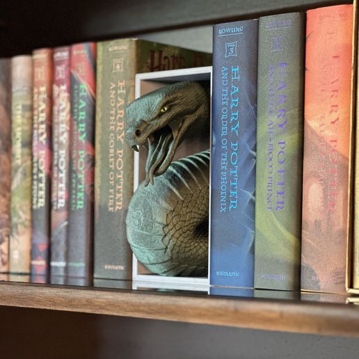 Kígyózó Slytherin Könyvsarok Dekoráció