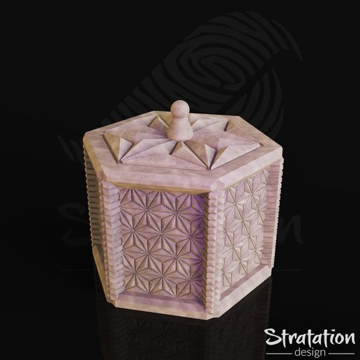 Asanoha Csillag Doboz Kockáknak