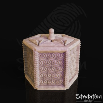 Asanoha Csillag Doboz Kockáknak