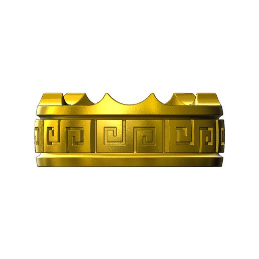 Görög kulcsmintás napfaragás hamutál 3D nyomtatott modell