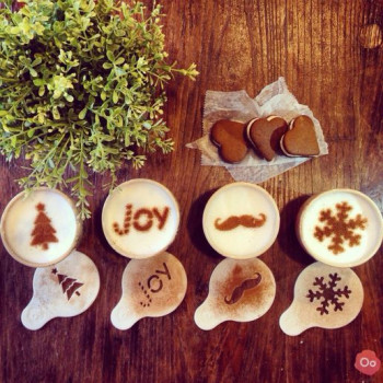 Hópelyhes Kávédíszítő Sablon