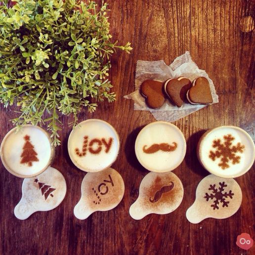 Hópelyhes Kávédíszítő Sablon