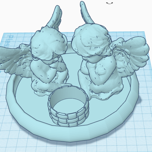 Angyalszárnyas Tealight Tartó 3D Nyomtatott