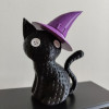 Horgolt Halloween macska boszorkánykalapban