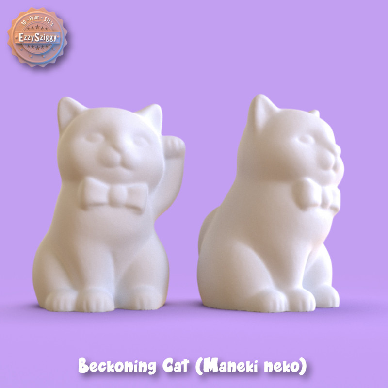 Szerencsehozó Maneki-neko Macska Figurája