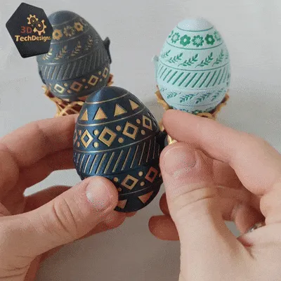 Húsvéti Tojás 3D Nyomtatott Dekoráció